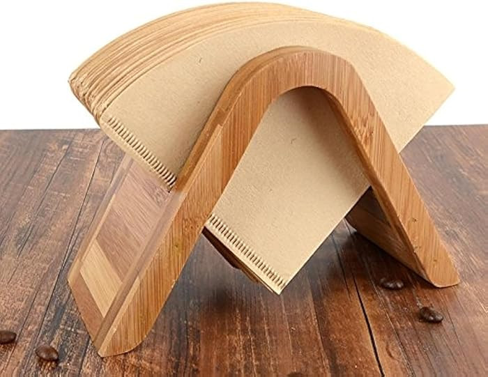 Bamboo Coffee Filter Holder - Storage Rack & Stand for 4 Filter Papers (Type A) | Amazon (US)