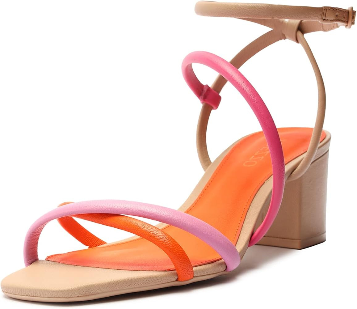 Arezzo Women's Cris Mid Block Heeled Sandal | Amazon (US)