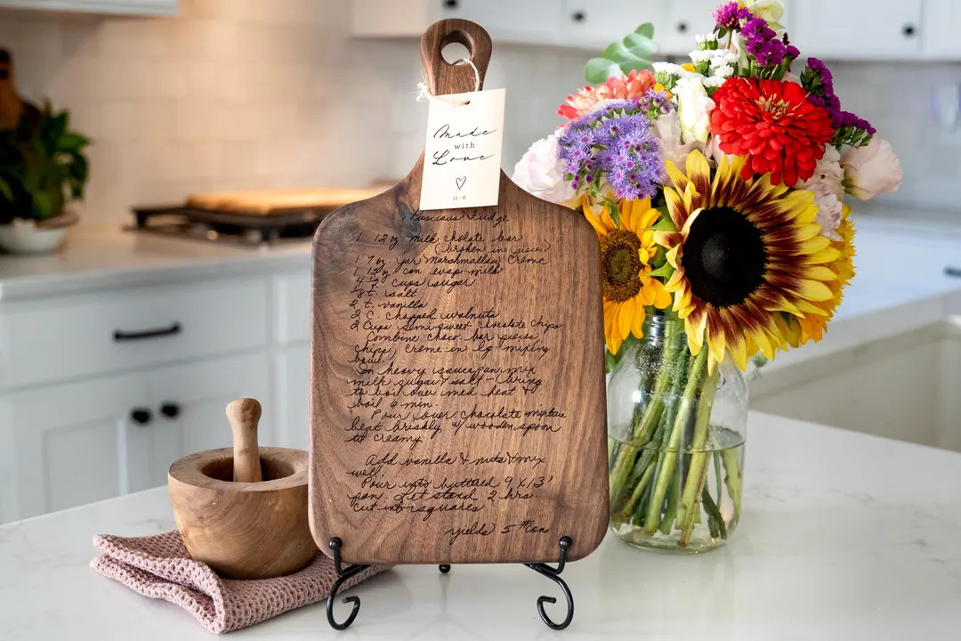 Personalized Handwritten Recipe Cutting Board: Engraved Walnut Keepsake - Etsy | Etsy (US)