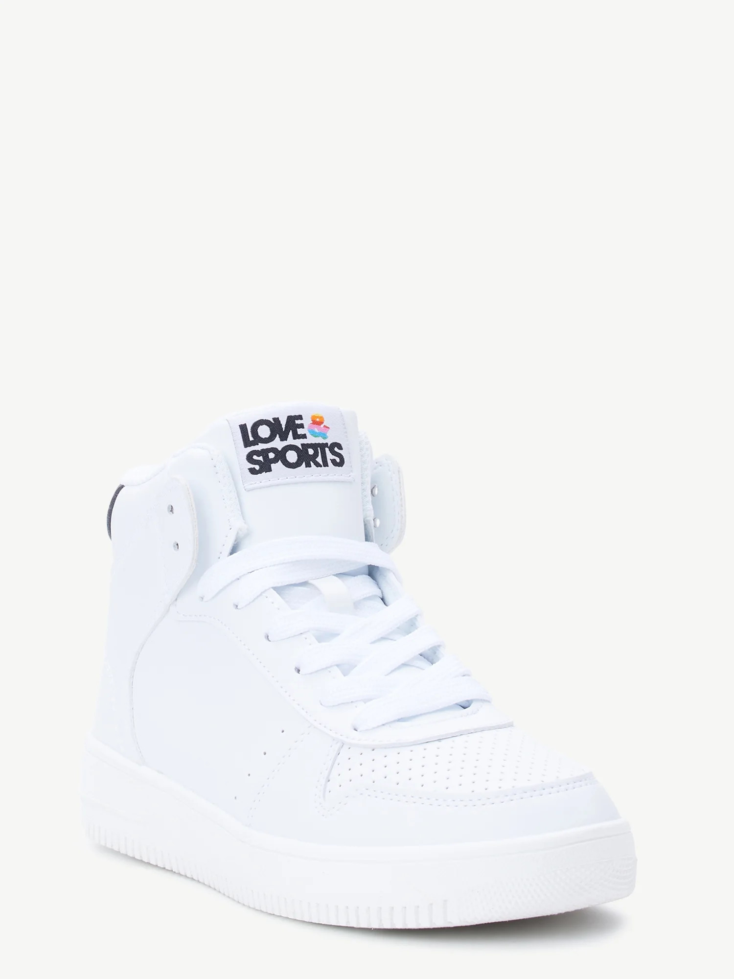 Love & Sports Women's Lace-up High-Top Sneakers (Alternate Rainbow Lace Included) | Walmart (US)