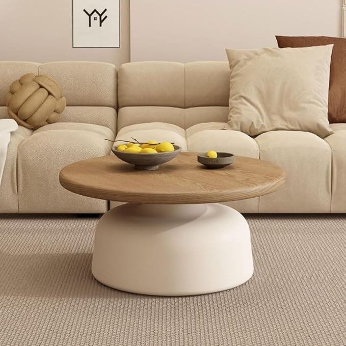 Coffee Table, Cream Style Solid Wood Coffee Table, Living Room Home Small Apartment, Simple Tea T... | Amazon (US)