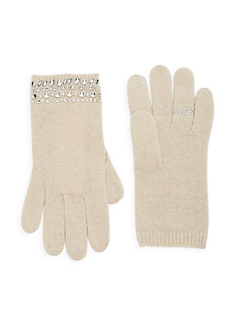 Carolyn Rowan Collection Carolyn Rowan x Stephanie Gottlieb Crystal-Embellished Gloves | Saks Fifth Avenue