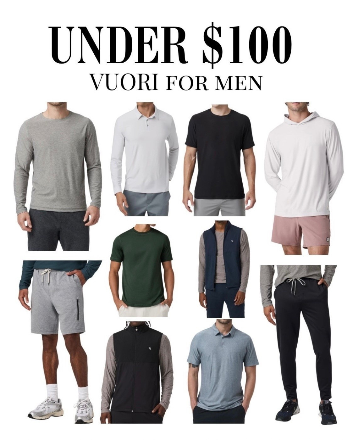 Everything under $100 for the men! 

@vuoriclothing #vuoripartner 

#LTKActive #LTKMens