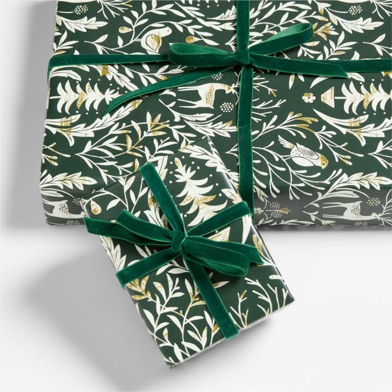 Nordic Forest Holiday Gift Wrap | Crate & Barrel | Crate & Barrel