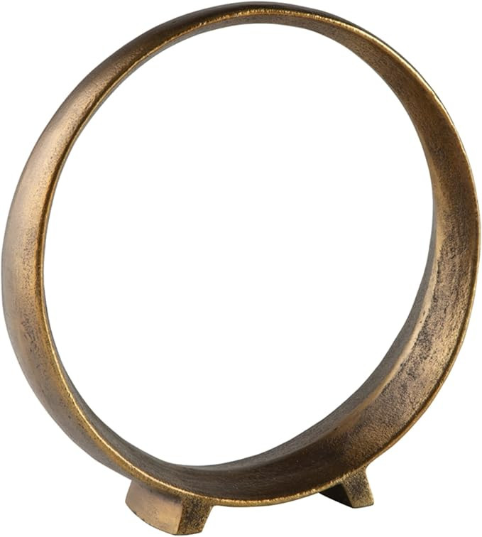 Signature Design by Ashley Ryandale Round Metal Sculpture, Antique Brass Finish | Amazon (US)