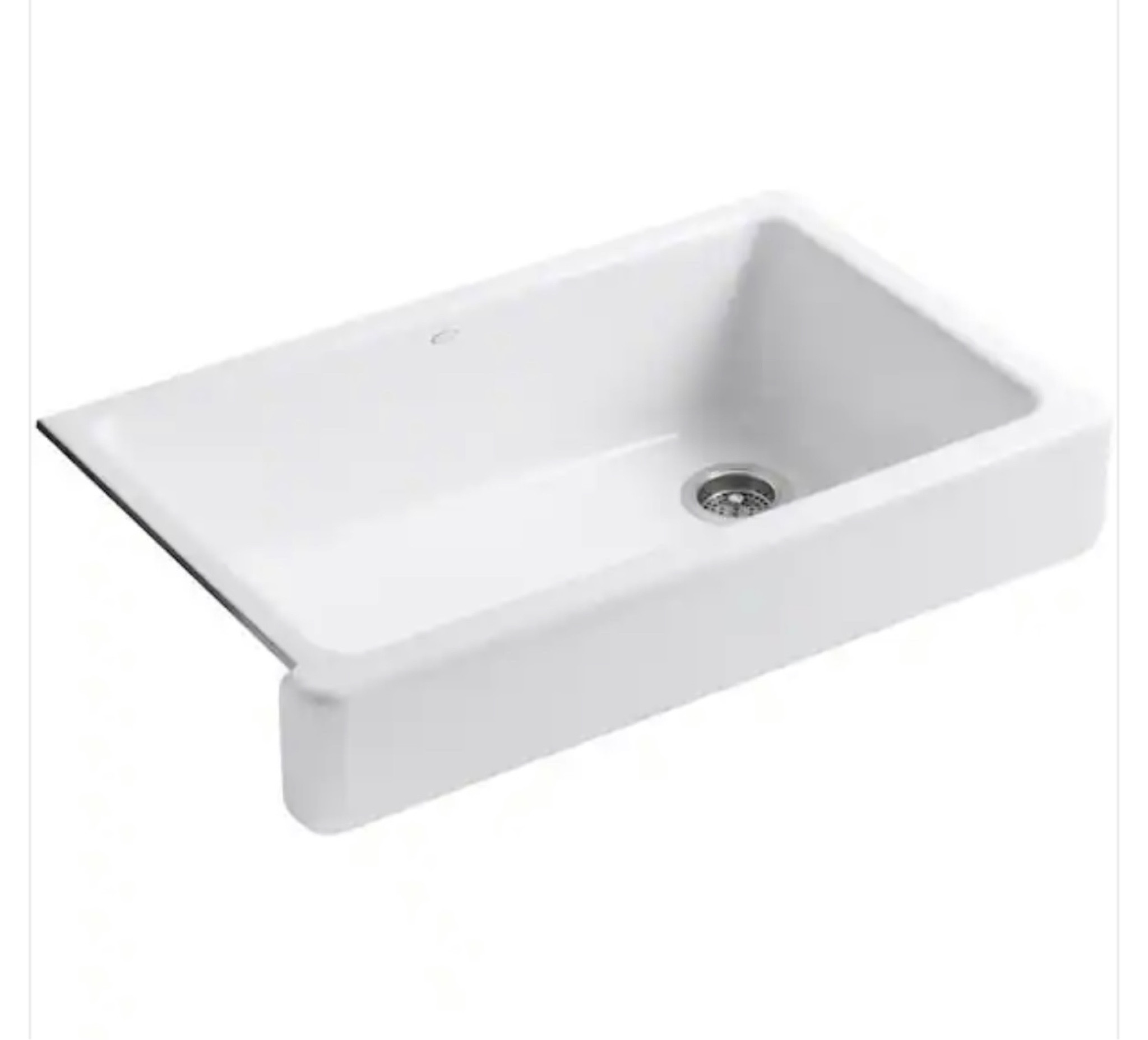 Our farmhouse sink in our kitchen!  We chose the 36” sink!  Love the drain on the side!  Easier clean up!

#LTKhome