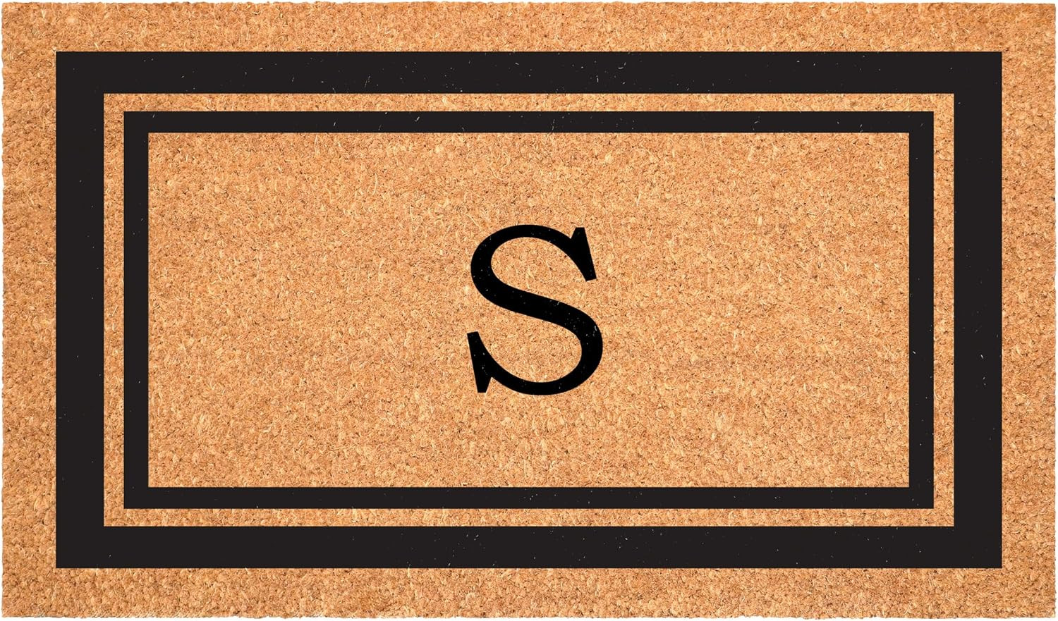 Calloway Mills 152962436S Black Border 24" x 36" Monogram Doormat, (Letter S) | Amazon (US)
