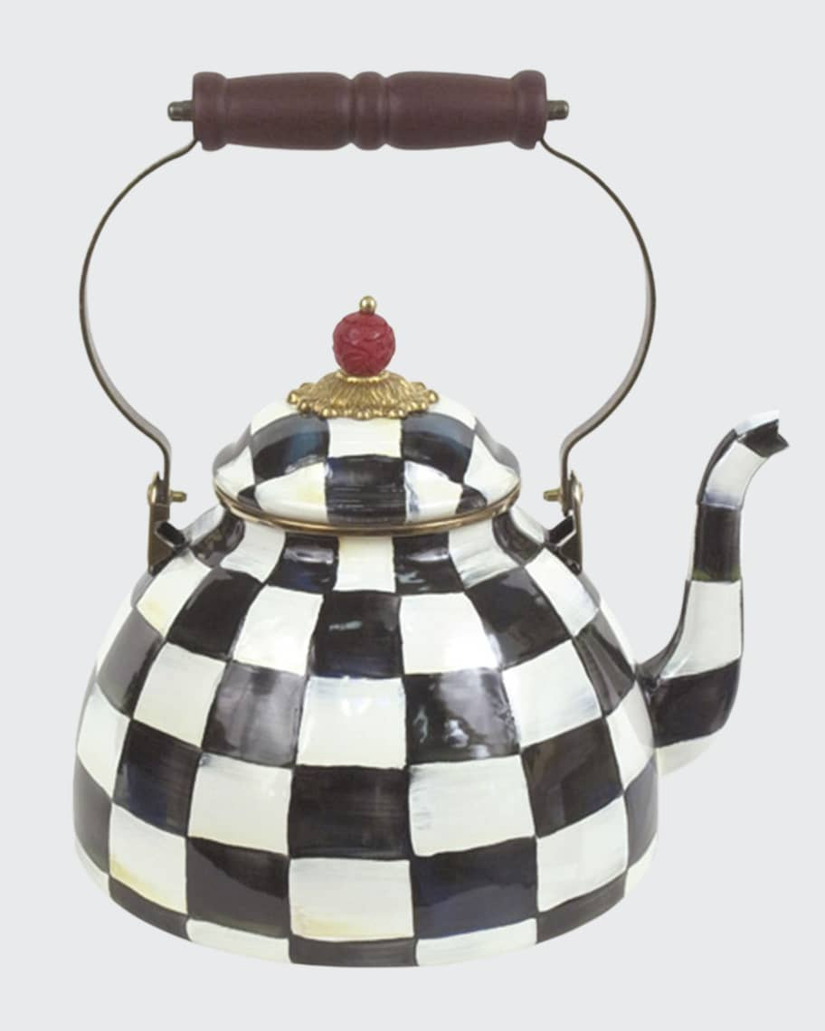 MacKenzie-Childs Courtly Check Two-Quart Tea Kettle | Neiman Marcus