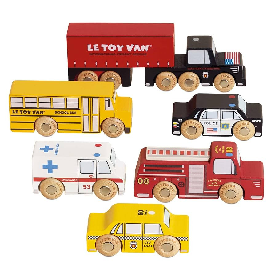 Le Toy Van New York Car Set Premium Wooden Toys for Kids Ages 3 Years & Up | Amazon (US)