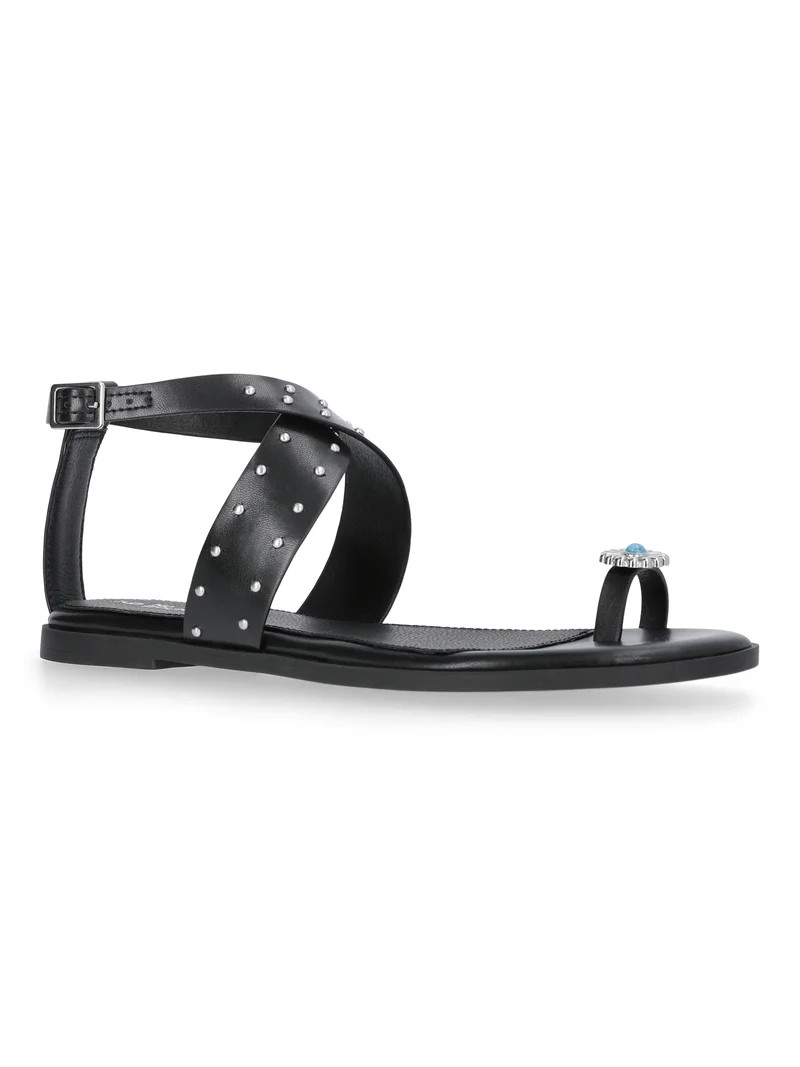 No Boundaries Studded Toe Ring Sandals, Women's | Walmart (US)