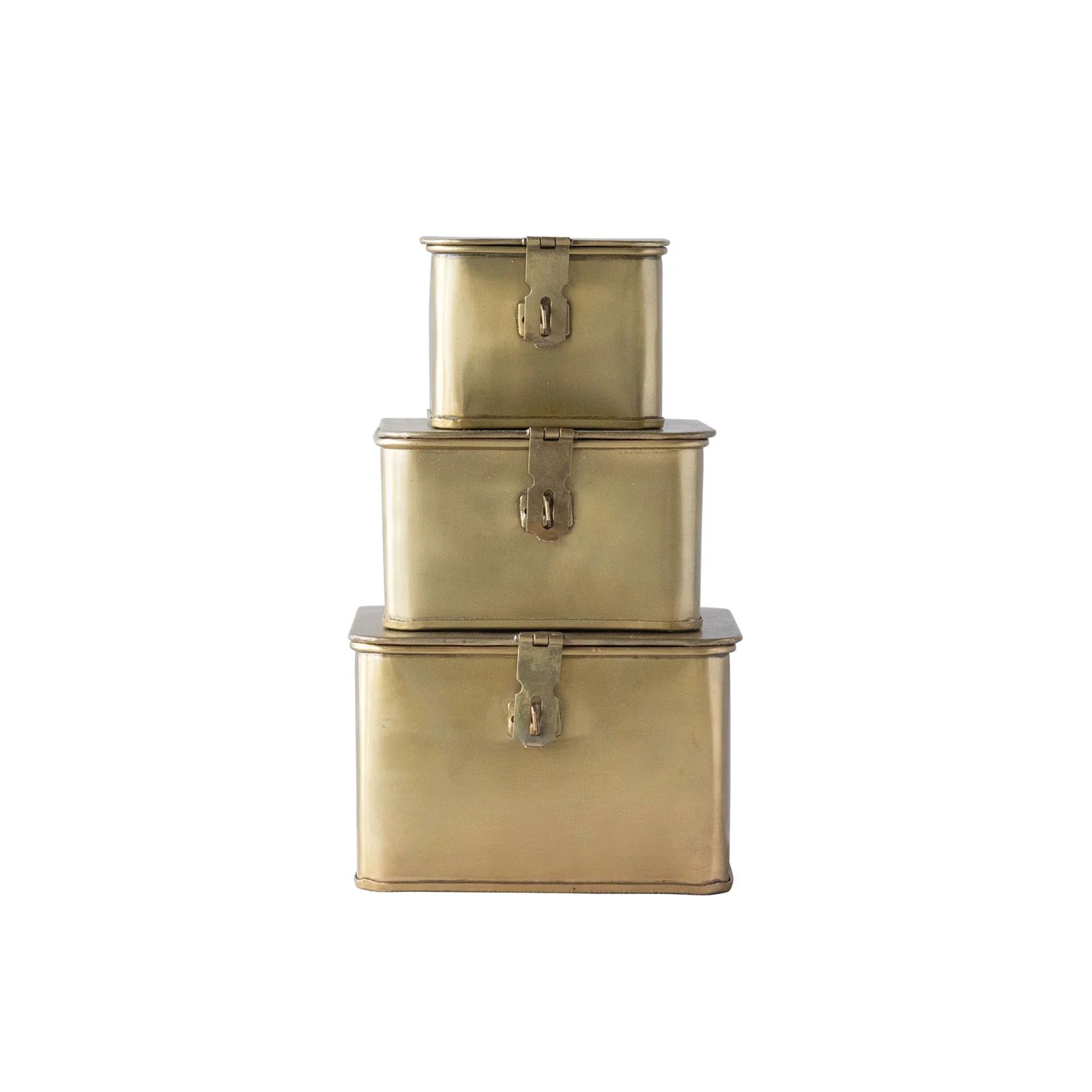 Set of Small Brass Boxes | Brooke and Lou