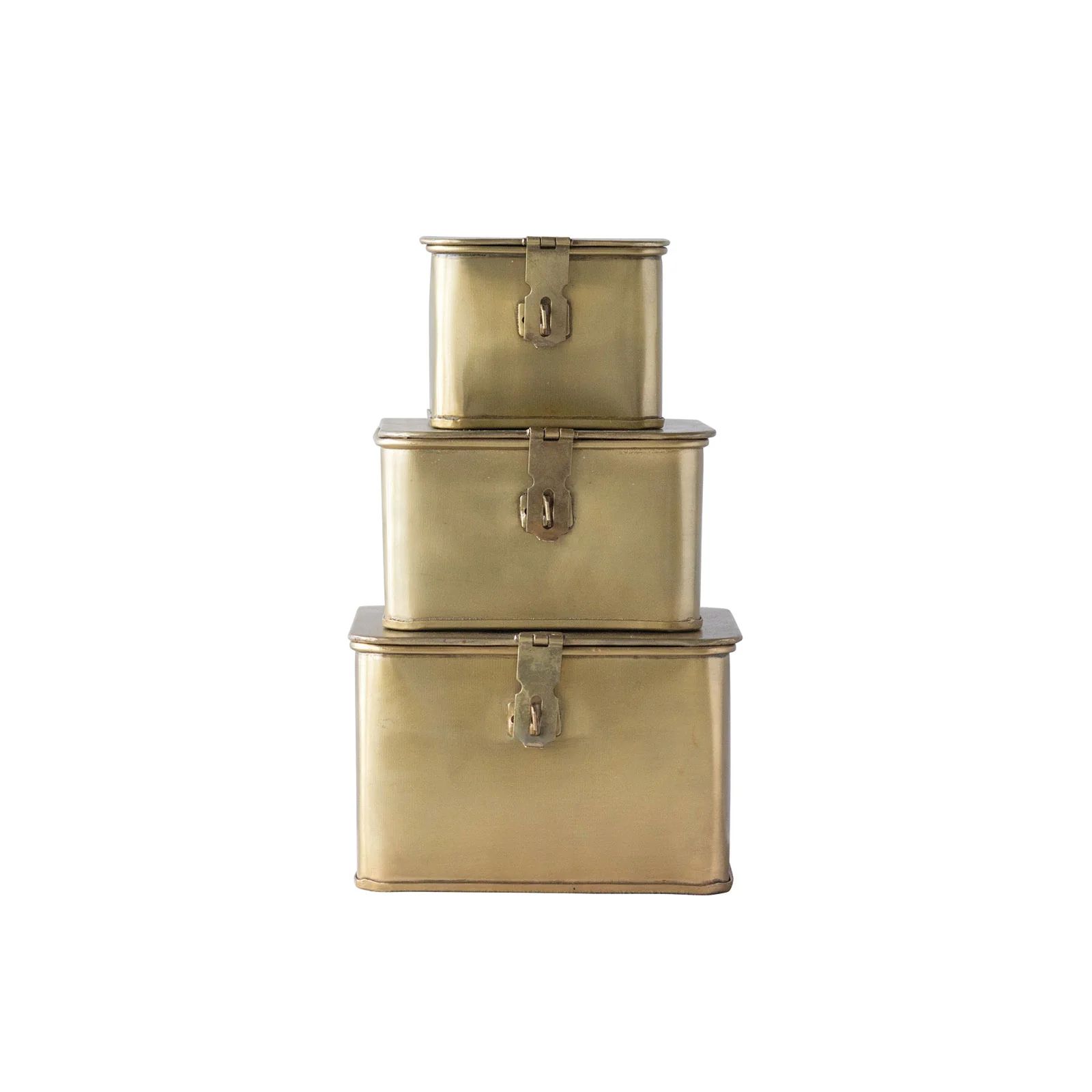 Set of Small Brass Boxes | Brooke & Lou | Brooke and Lou