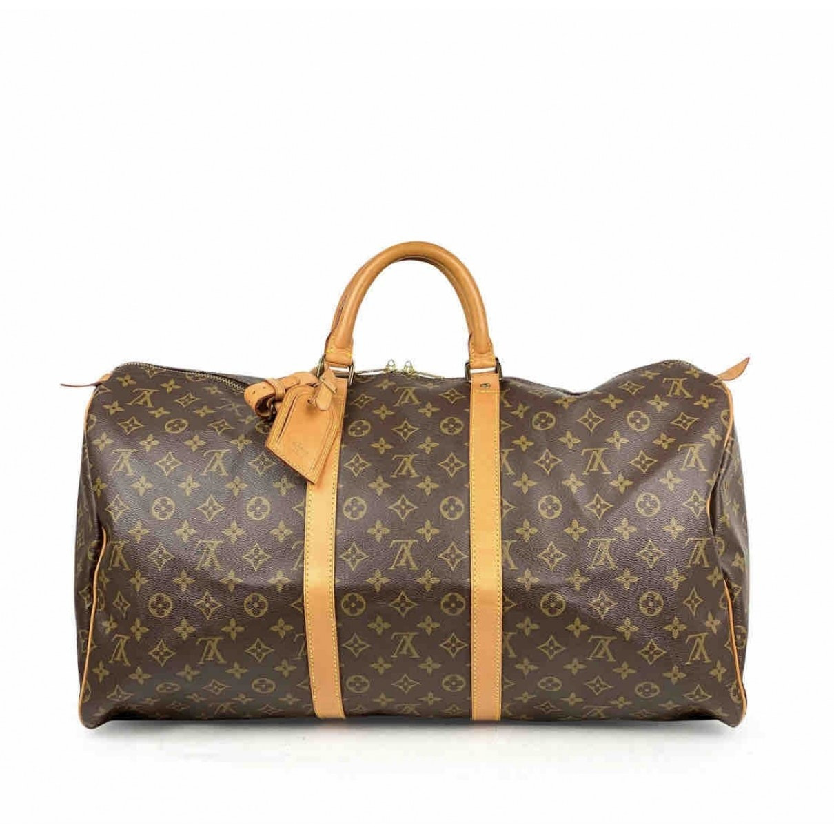Louis Vuitton Keepall Brown Cloth Bags | Vestiaire Collective (Global)