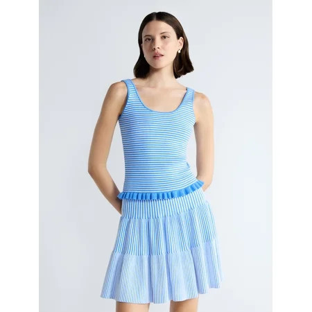 Free Assembly Women s and Women s Plus Ruffle Hem Knit Tank Top Sizes XS-4X | Walmart (US)