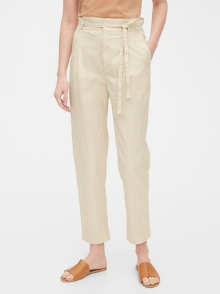 Paperbag-Waist Khaki Pants | Gap (US)