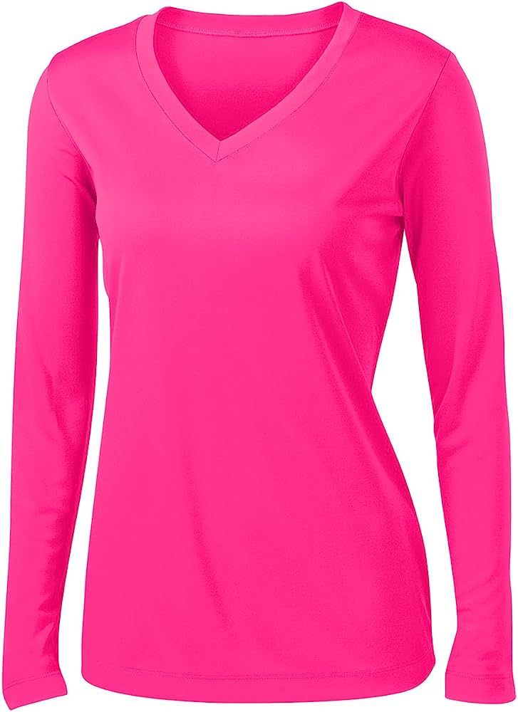 Animal Den Ladies Long Sleeve Moisture Wicking Athletic Shirts Sizes XS-4XL | Amazon (US)