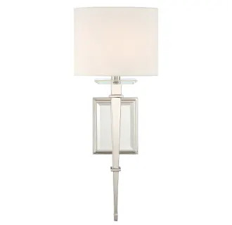 Clifton Single Light 20" Tall Wall Sconce with a Silk Shade | Build.com, Inc.