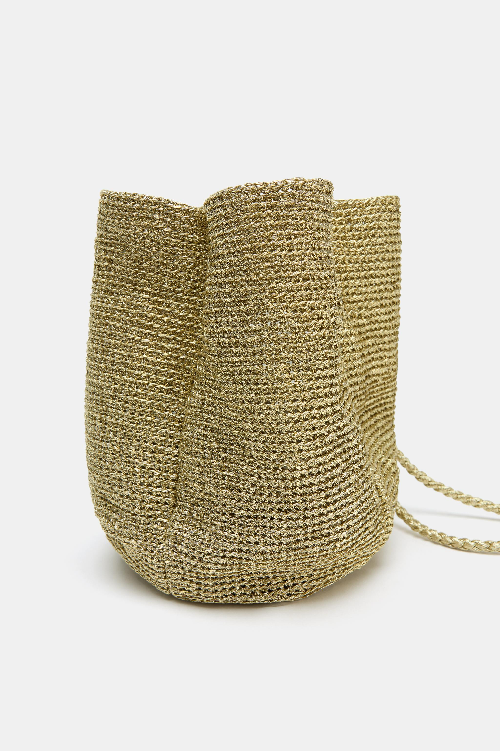 METALLIC BUCKET BAG | Zara UK