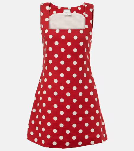 Alice polka-dot linen minidress | Mytheresa (US/CA)