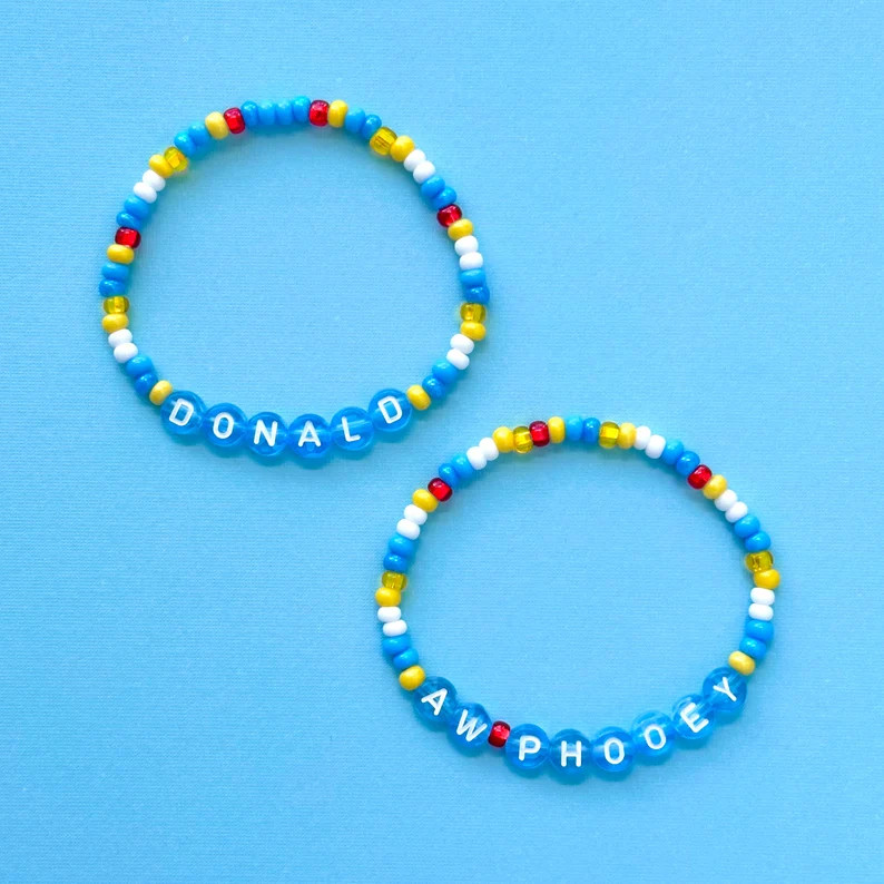 Donald Duck Bracelets, Stacking Stretch Bracelets, Beaded Donald Bracelets | Etsy (Global)