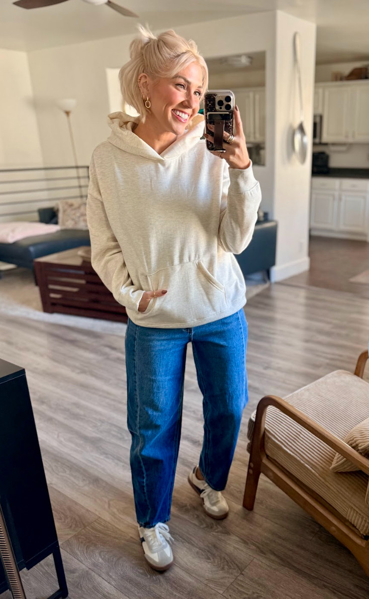 Found the perfect hoodie at Walmart!! I got it in a small and in two colors!! This color matches so well with these shoes!! 

 #LTKdayinmylife #LTKootd