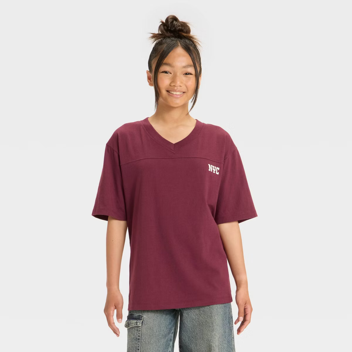 Girls' Jersey Oversized Graphic T-Shirt - art class™ | Target