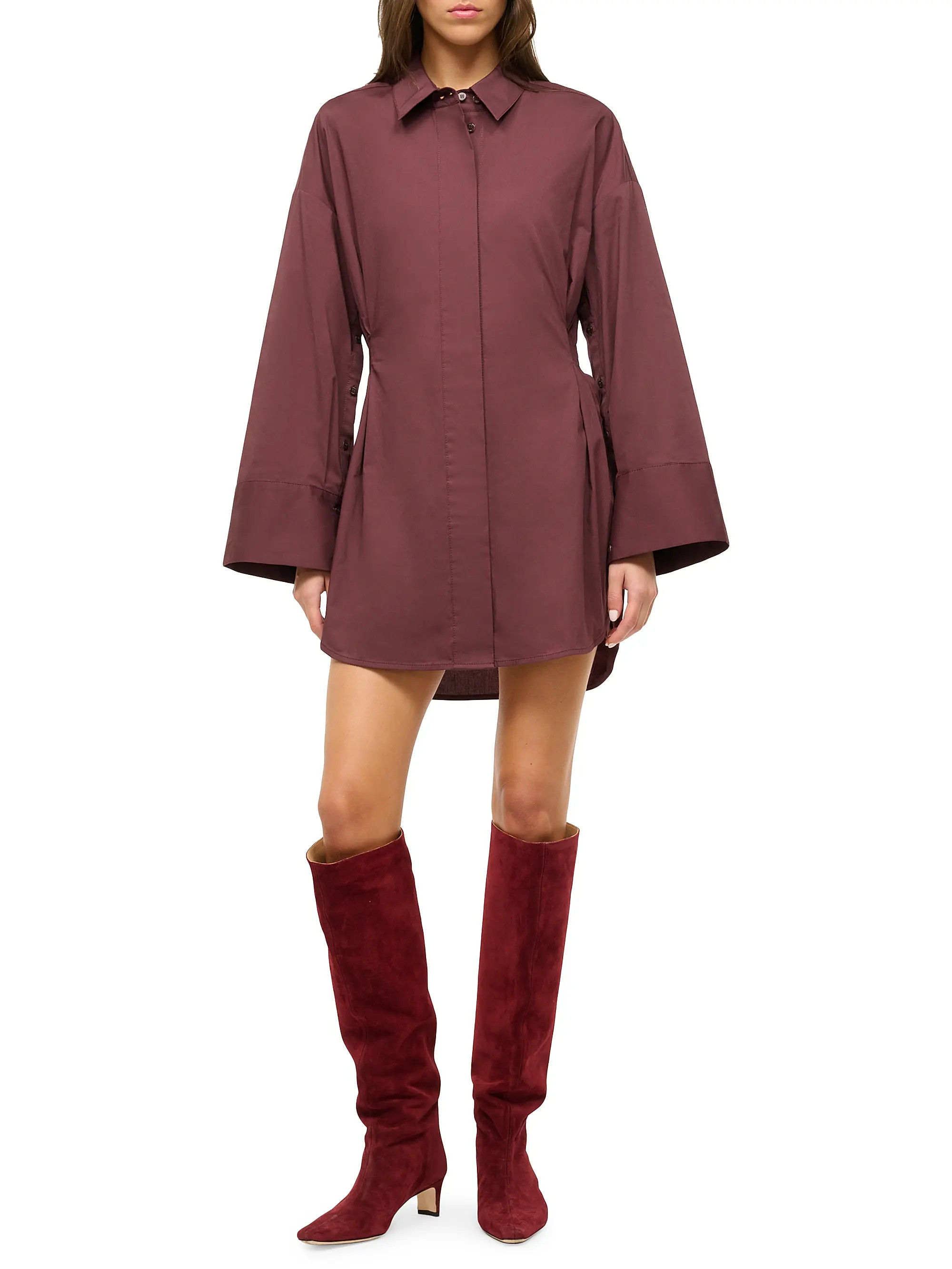 Cindy Stretch-Cotton Shirt Minidress | Saks Fifth Avenue