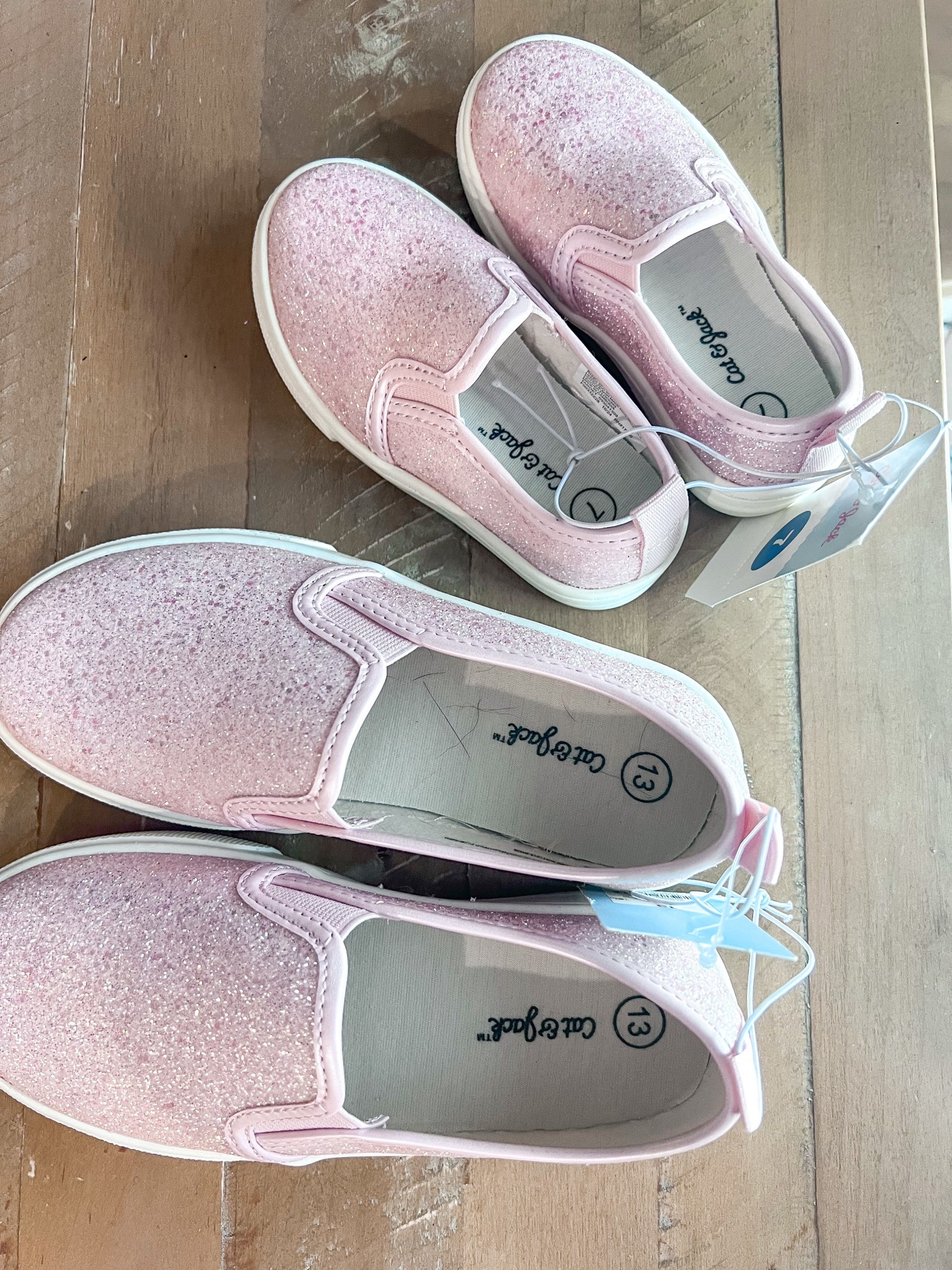 The cutest slip on sneakers for girls are back at Target! Don't wait on these because they sell out kinda fast. We've been buying this same pair for a few years now- it's nice because toddlers can slip them on and off. And they're pink and glittery! They work well year round and can run around/ play at the playground. On sale right now for 30% off.

#LTKKids #LTKShoeCrush #LTKSaleAlert