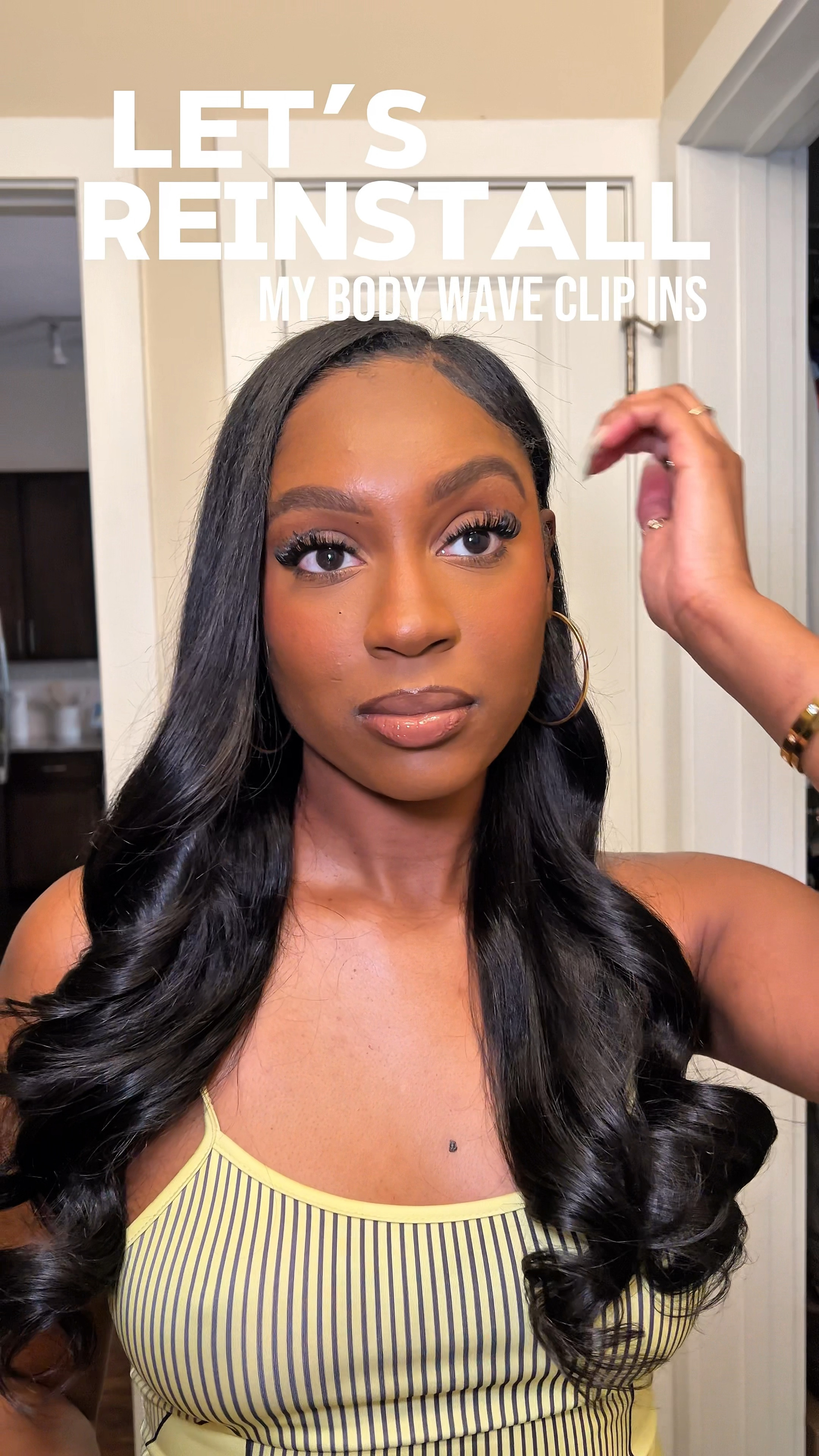Body wave clip ins. These are two packs of 20 inches. 

#LTKBeauty #LTKFindsUnder100 #LTKStyleTip