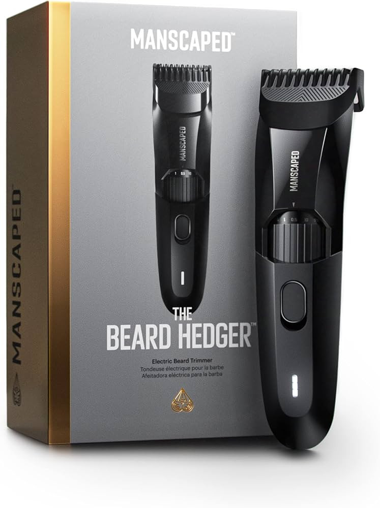 MANSCAPED® The Beard Hedger® Premium Men's Beard Trimmer, 20 Length Adjustable Blade Wheel, Sta... | Amazon (US)