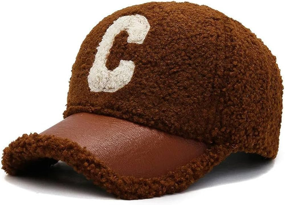 Baseball Cap Caps Letter Embroidery Lamb Wool Baseball Cap | Amazon (US)