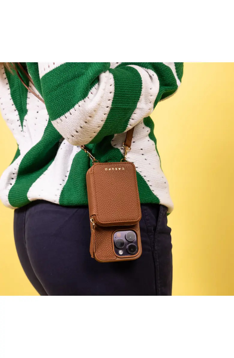 Leather iPhone Case with wallet and crossbody strap | Nordstrom