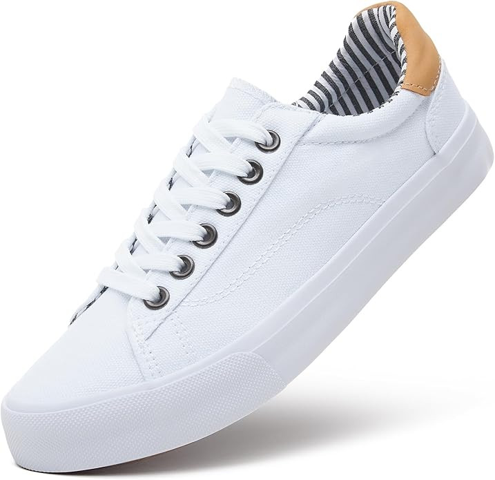 XRH Tennis Shoes Womens Low Top Casual Shoes for Women, Lace Up Canvas Sneakers Comfortable Shoes... | Amazon (US)