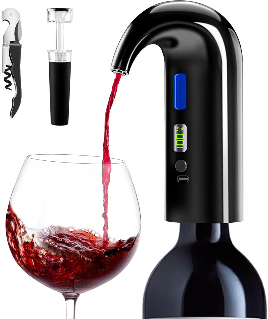 Electric Wine Aerator, One-Touch Automatic Wine Decanter for Red & White Wine, Wine Dispenser, Wi... | Amazon (US)