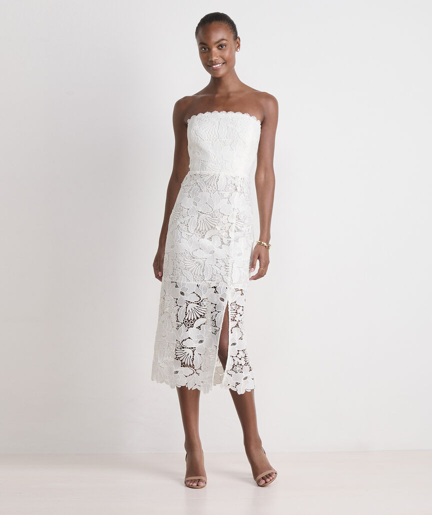 Kentucky Derby Women's Lace Strapless Dress | vineyard vines