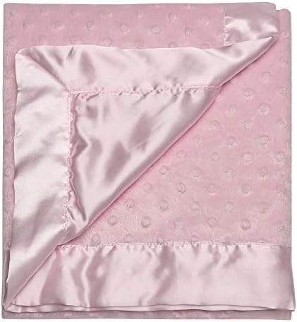 Baby Starters Textured Dot Blanket with Satin Trim, Pink 30" x 40" | Amazon (US)