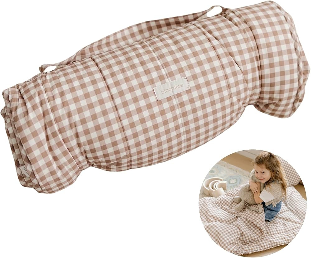 Organic Toddler Nap Mat - 100% Cotton Fabric Sleeping Mat - Sleeping Bag for Kids - Removable Pil... | Amazon (US)