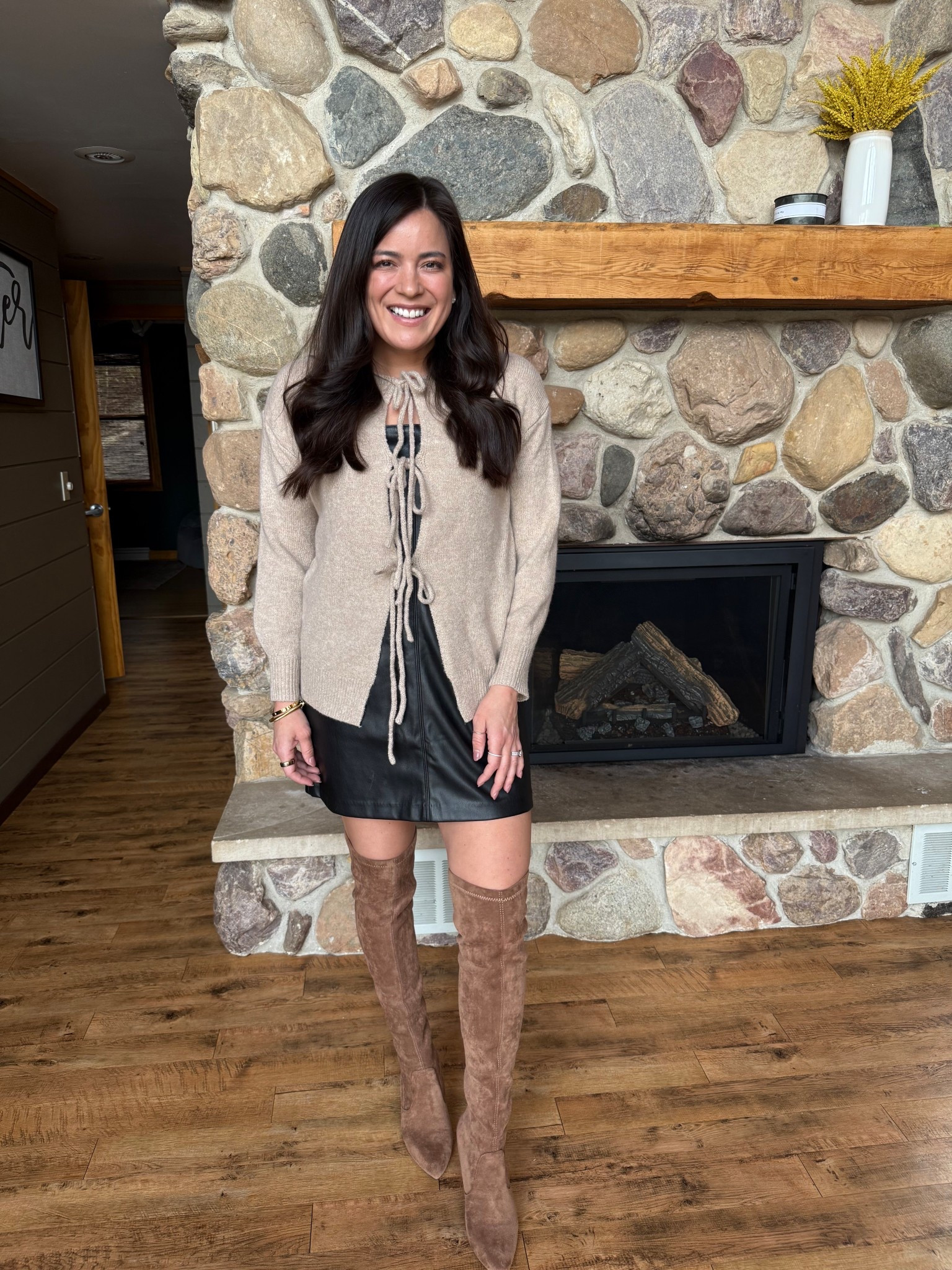 A pulled together “moms night out” outfit! The dress runs small so if you’re between, I would size up. 🤍

#LTKParties #LTKStyleTip