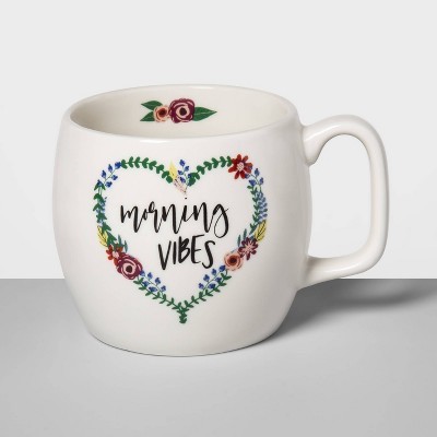 17oz Stoneware Morning Vibes Mug Cream - Opalhouse™ | Target