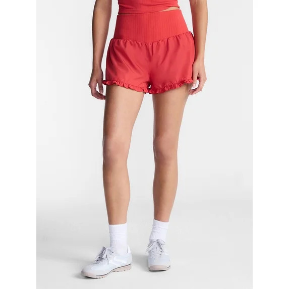 No Boundaries Ruffle Hem Shorts, 2" Inseam, Women's XXS-XXL | Walmart (US)