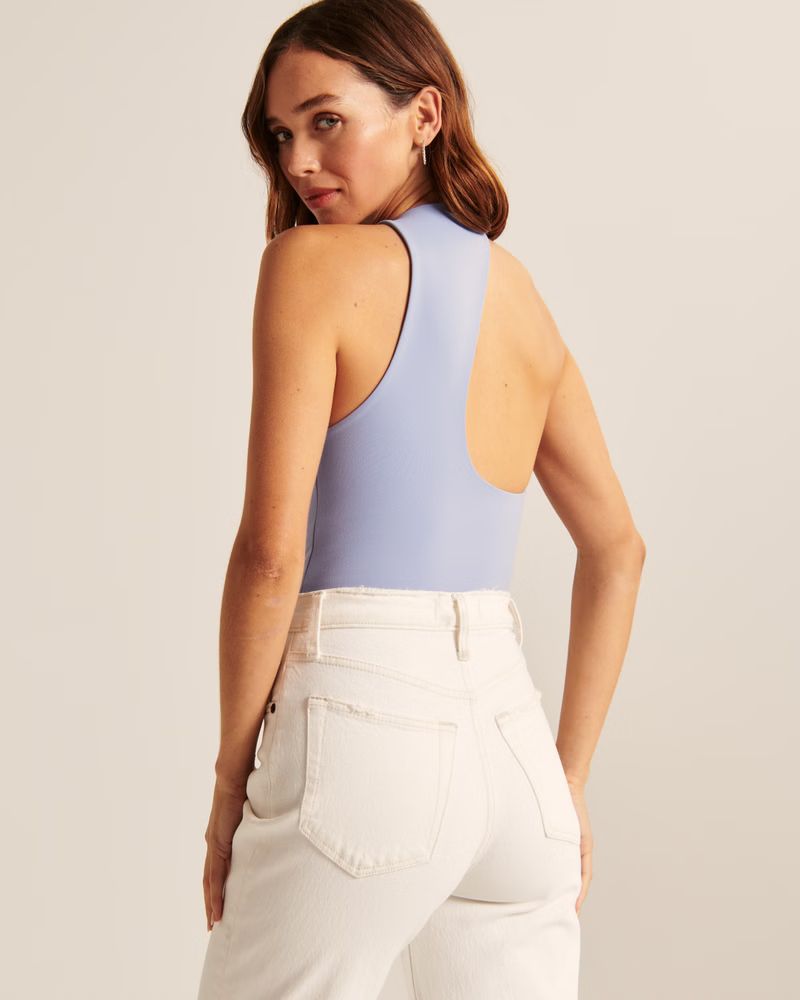 Double-Layered Seamless Fabric Open Back Bodysuit | Abercrombie & Fitch (US)