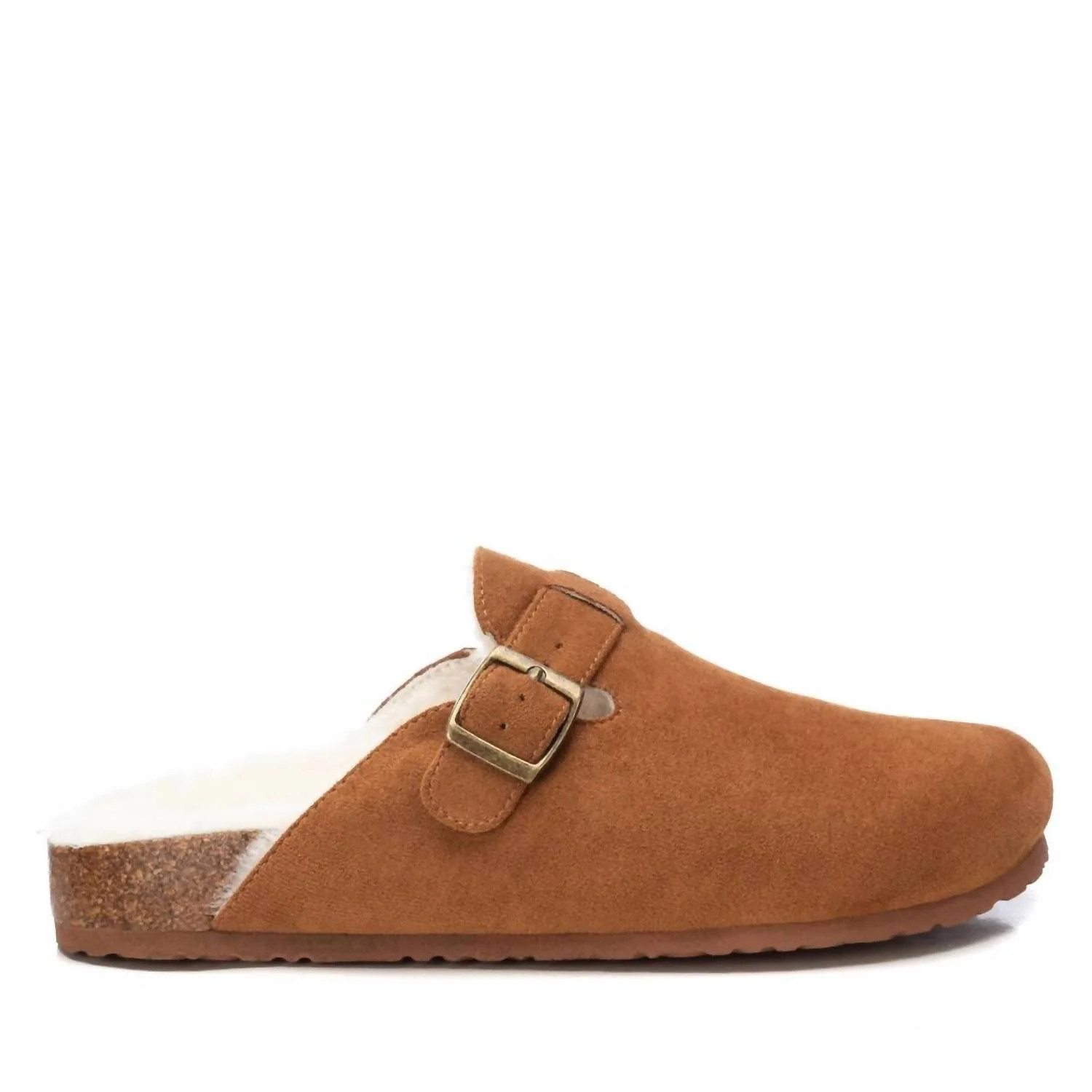 Women's Winter Suede Clogs In Brown | Shop Simon