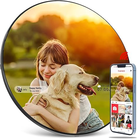 Frameo Digital Picture Frame – 10.1" Smart Mirror Touchscreen Display Anti-Fog, WiFi Digital Mi... | Amazon (US)