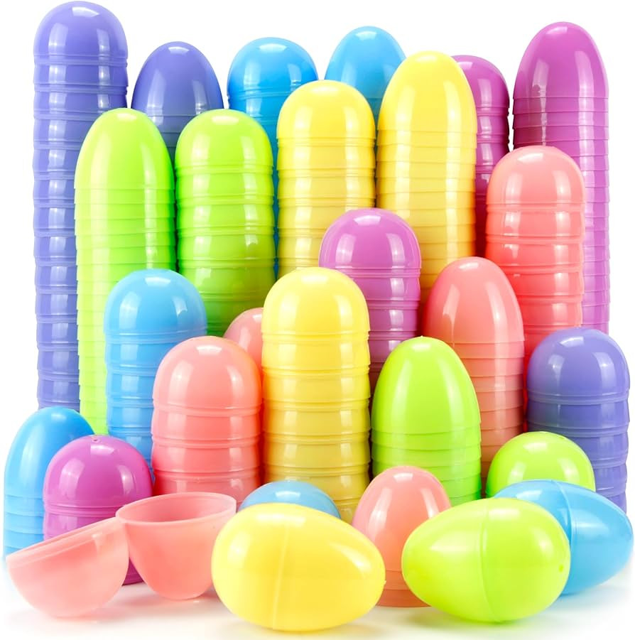 30Pcs Easter Eggs, 2.3" Fillable Pastel Colors Plastic Easter Eggs Empty for Easter Hunt, Easter ... | Amazon (US)