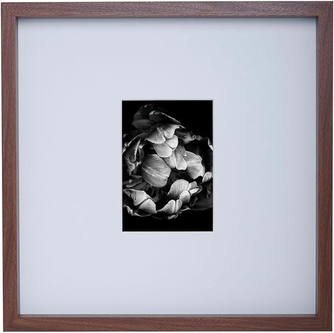 Mikasa Wood Gallery Wall Frame, 15x15 Matted to 5x7, 16x1.57x16 Inch, Walnut | Amazon (US)