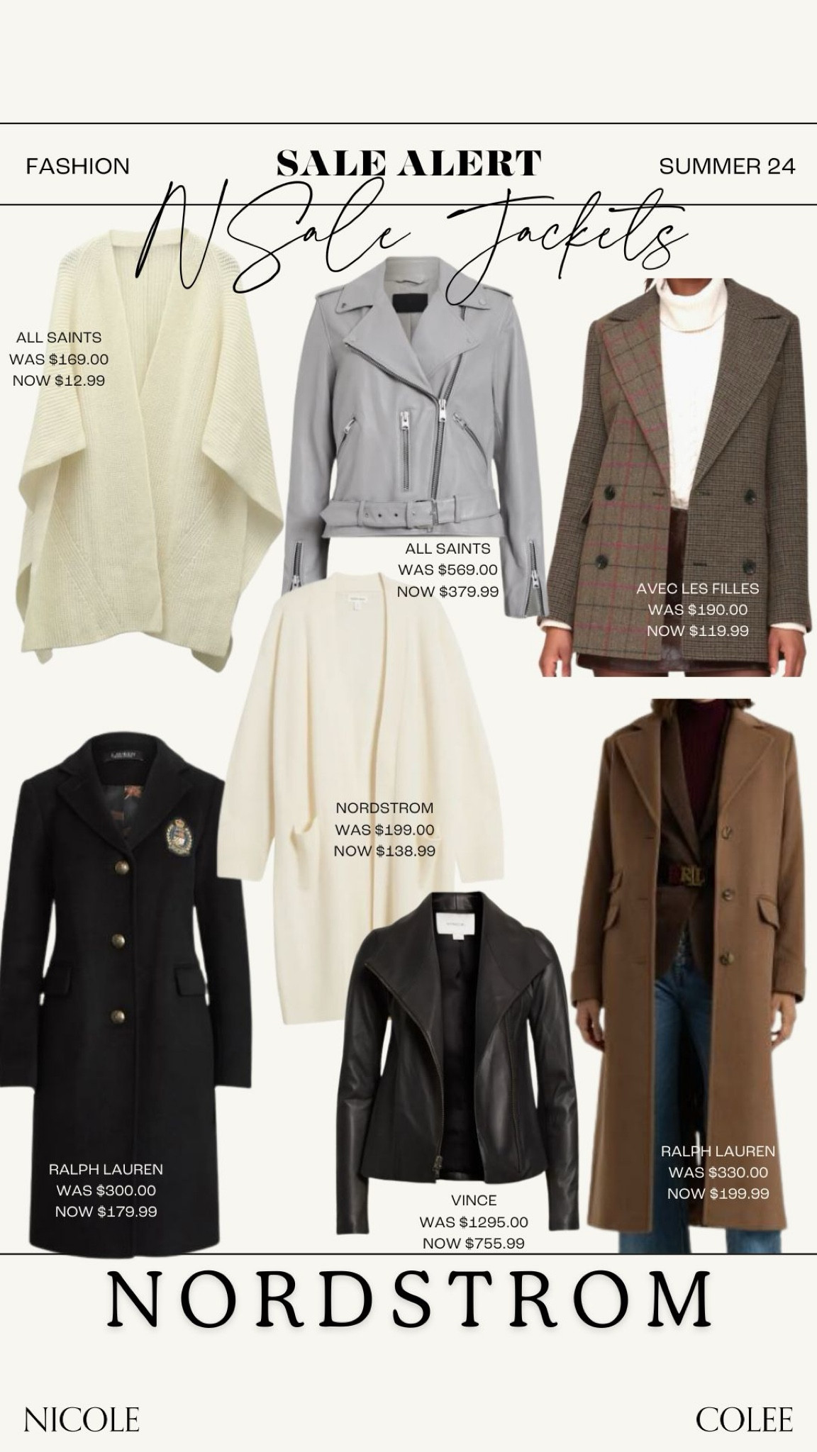 Nordstrom Sale: jackets 

#nicolecolee #nordstrom #nsale  

#LTKxNSale #LTKSaleAlert #LTKSummerSales