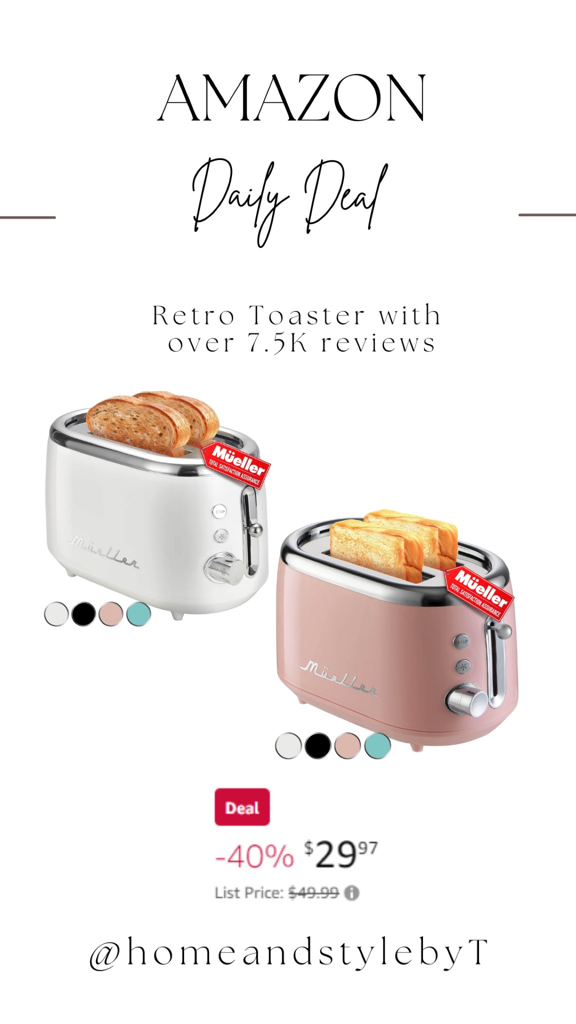 Cutest retro toasters 

#LTKsalealert #LTKhome #LTKfindsunder50