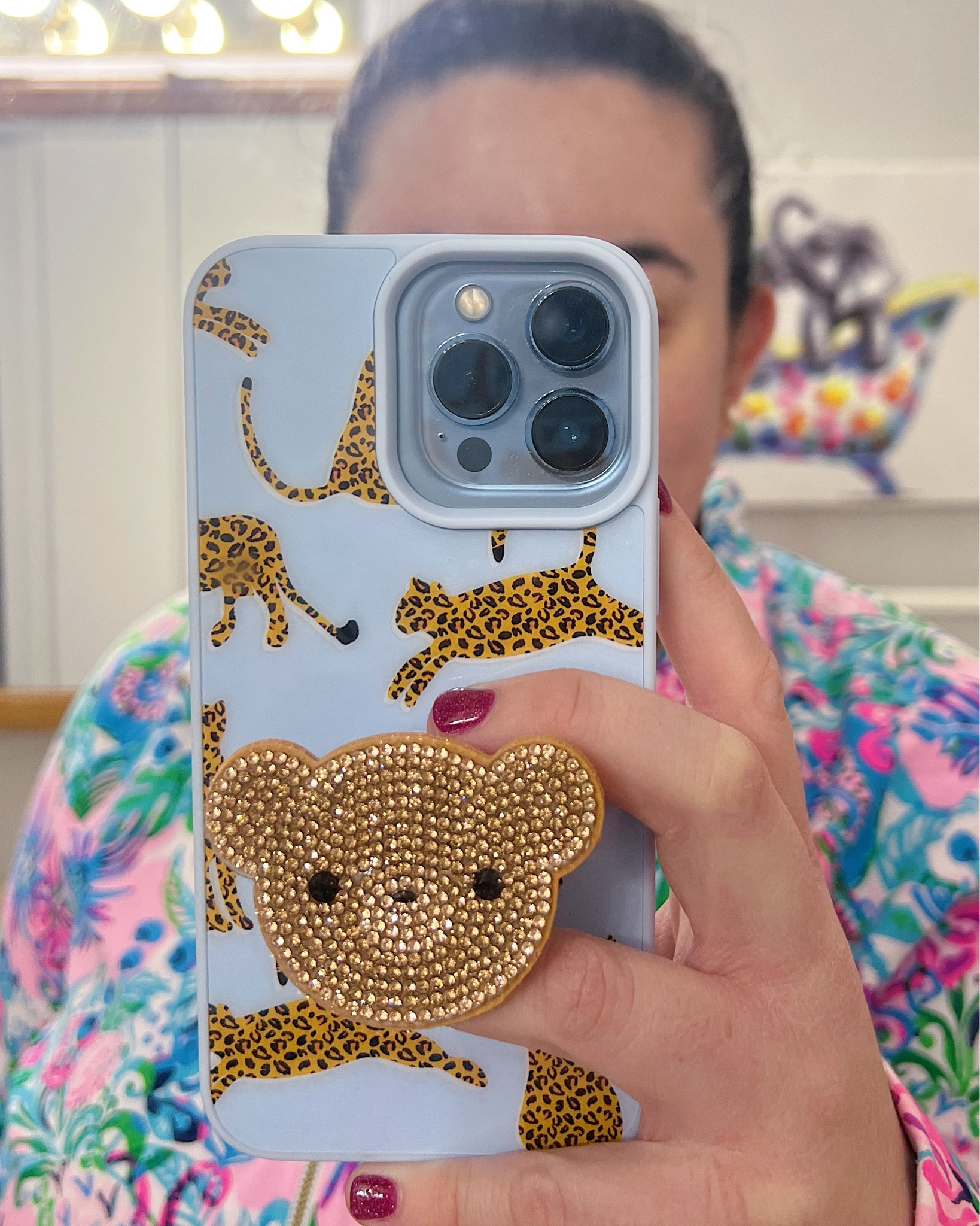 Cheetah iPhone case and teddy bear pop socket from 5 Below 

#LTKfindsunder50