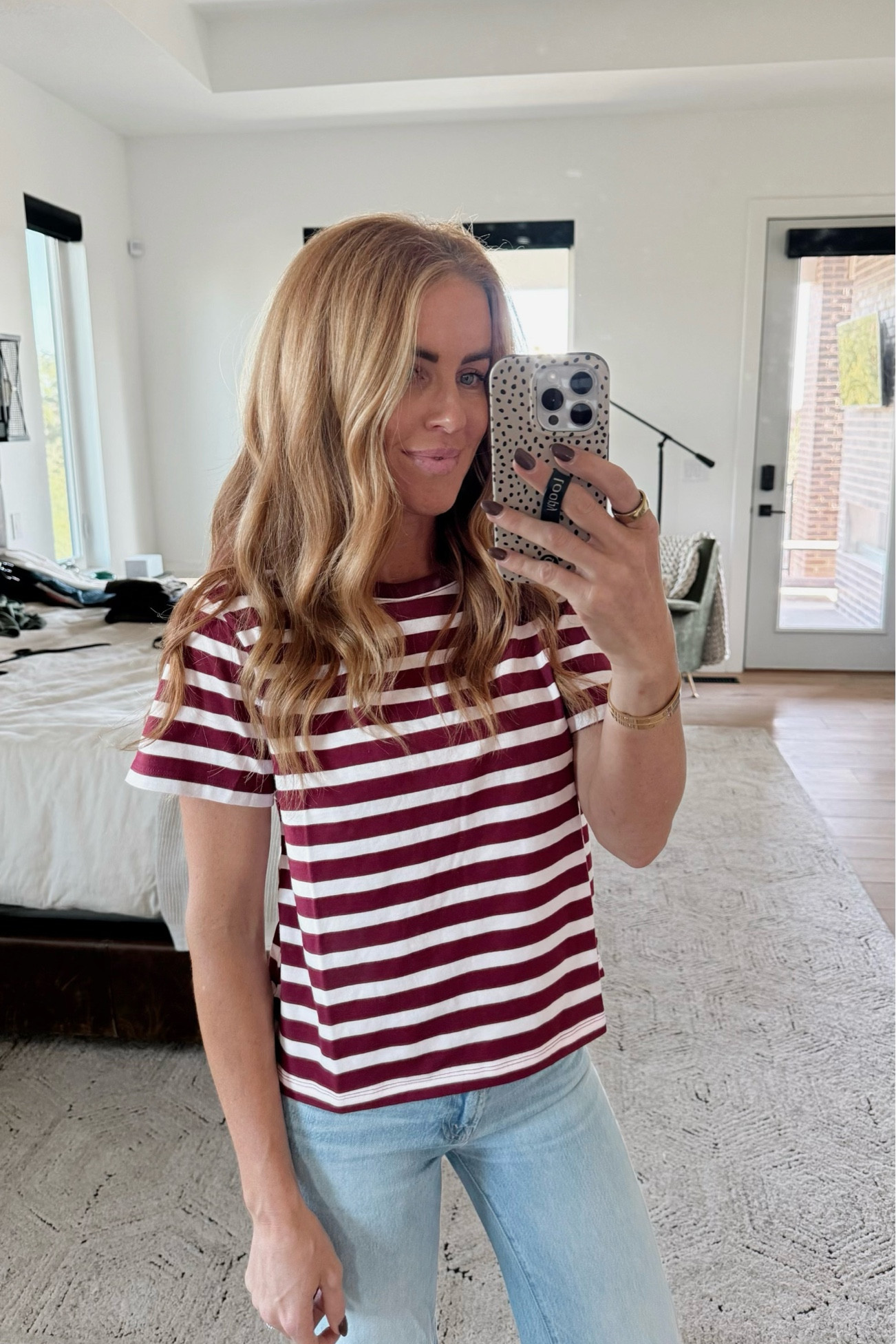 You guys know I’m a sucker for a cute tee! This has been one of my favorites for over a year and they came out with a few stripes + new colors. YAY! Sharing everything I got from my recent haul. @walmartfashion #walmartpartner #walmartfashion