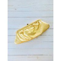 Vintage Bright Gold Handbag Clutch/1950's 60S Retro Shimmer Party Evening Bag Purse | Etsy (US)